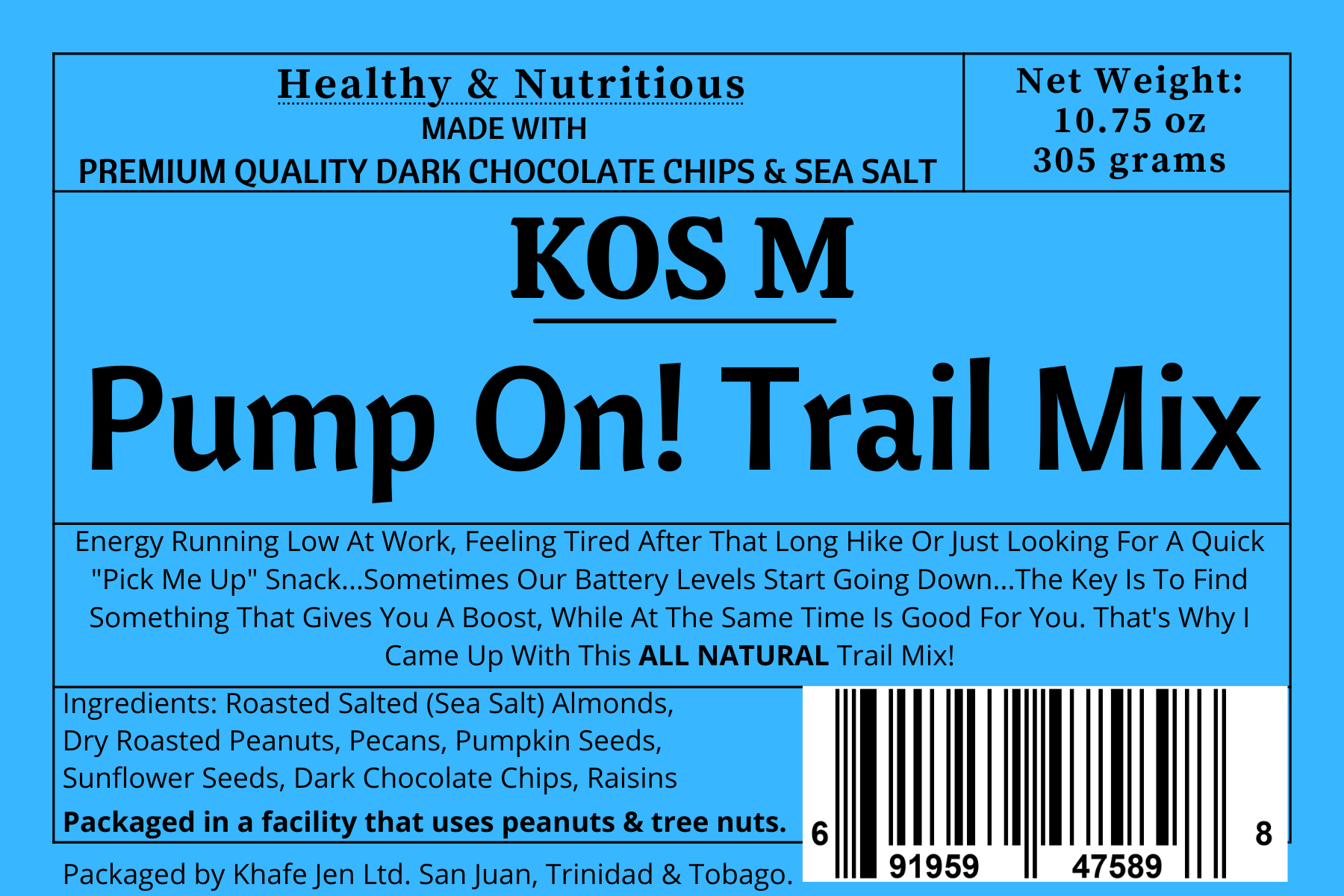 KoS M Pump On! Trail Mix (10.75 Oz) (3 PACK)
